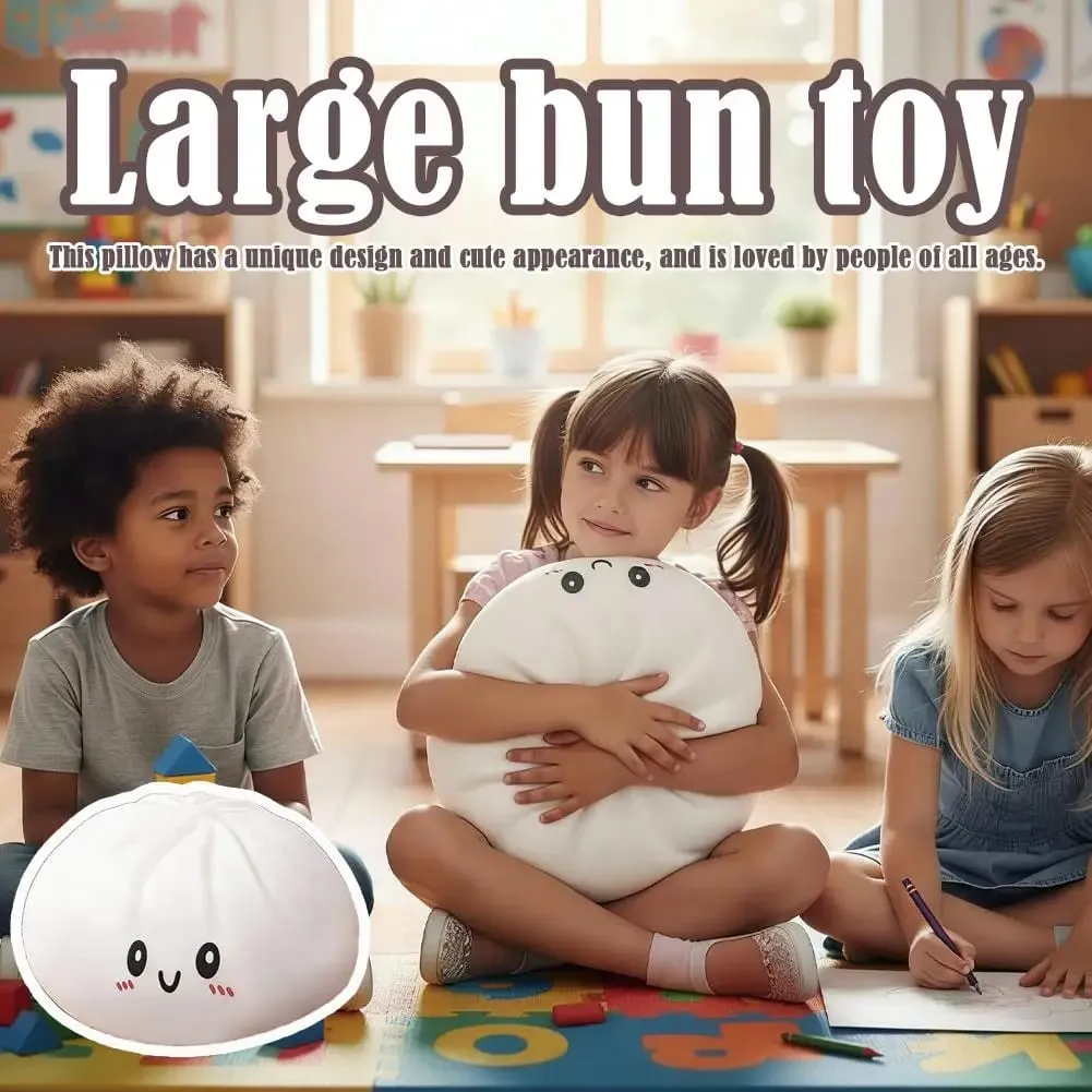 25cm Giant Steamed Bun Squishy Toy Squishy Dumpling Stress Relief Toy Sensory Toys for Kids Adults