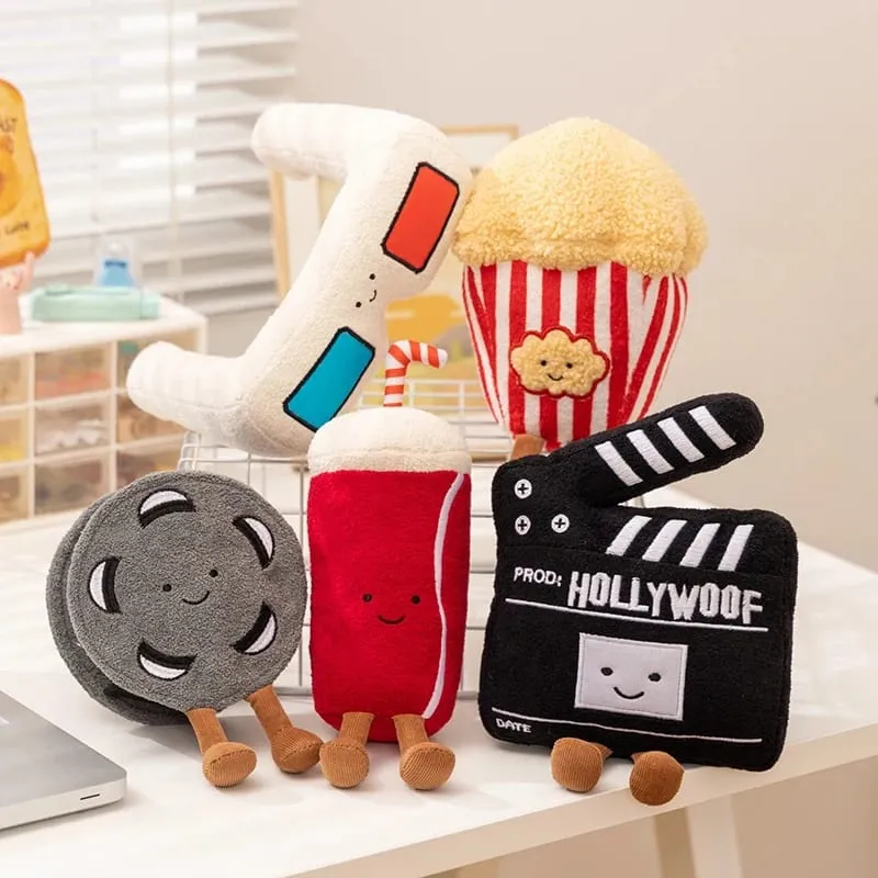 Humanoid Movie Film Snack Plush Toy Stuffed Cola popcorn 3D Glasses Movie Cardboard Small Decor Plushie Prop Gift
