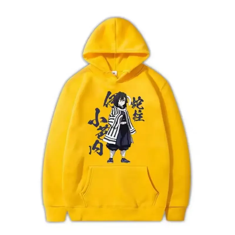 Casual Cool Anime Men Women Sweatshirts Demon Slayer Iguro Obanai Plus Size Hoodie Harajuku Unisex Graphic Printed Hooded