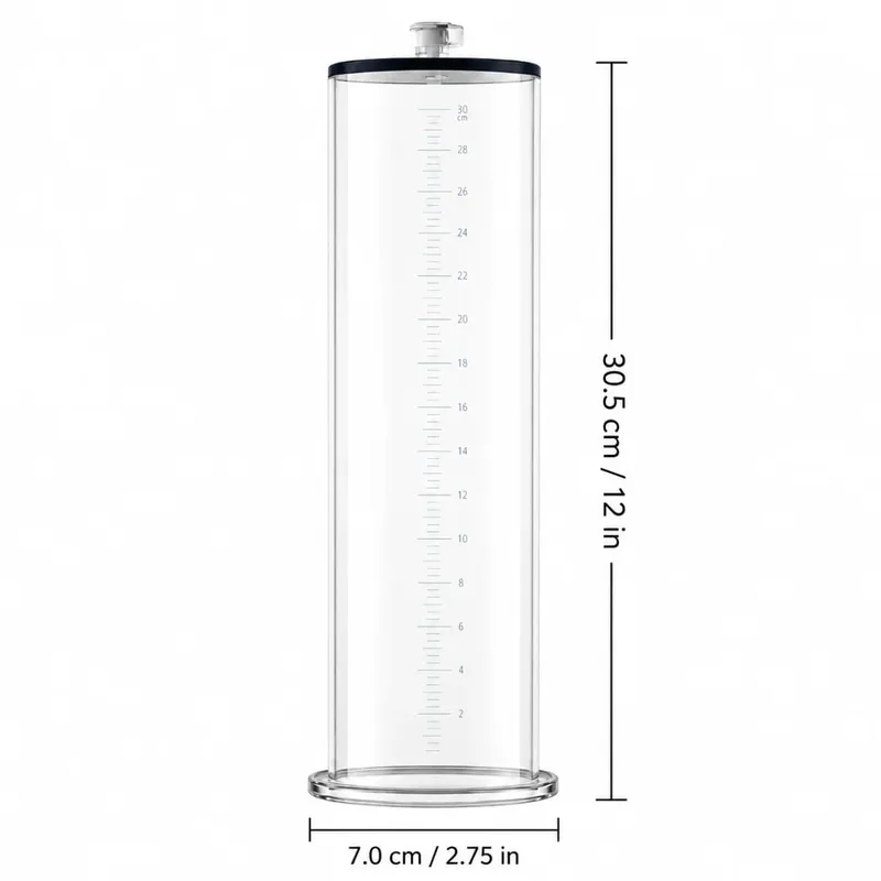 Manual Acrylic Penis Pump for Men with Pressure Gauge Clear Cylinders Vacuum Enlargement Masturbation Trainer Adult Sex Toy Set