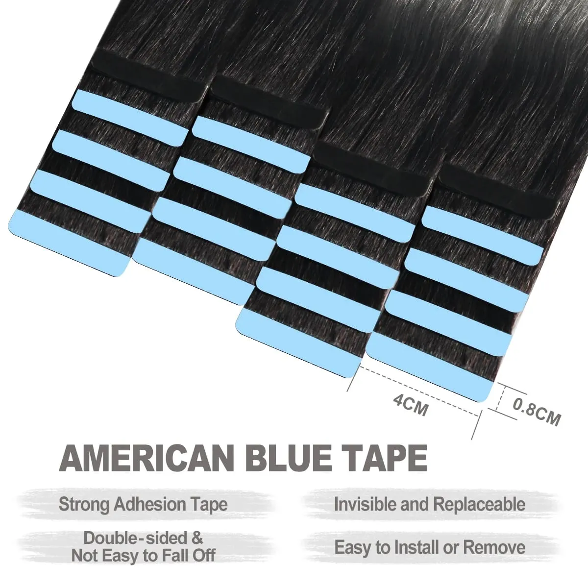 Tape in Human Hair Extensions Brown Seamless Tape in Hair Extensions Skin Weft PU Tape On Hair 12'-24' Machine Remy Tape Ins