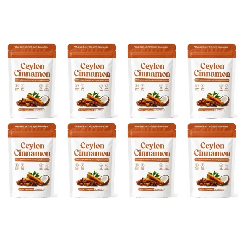 Ceylon Cinnamon Extract Softgels with MCT Oil Antioxidant Support and Metabolism Support Highly Bioavailable 30 Softgels