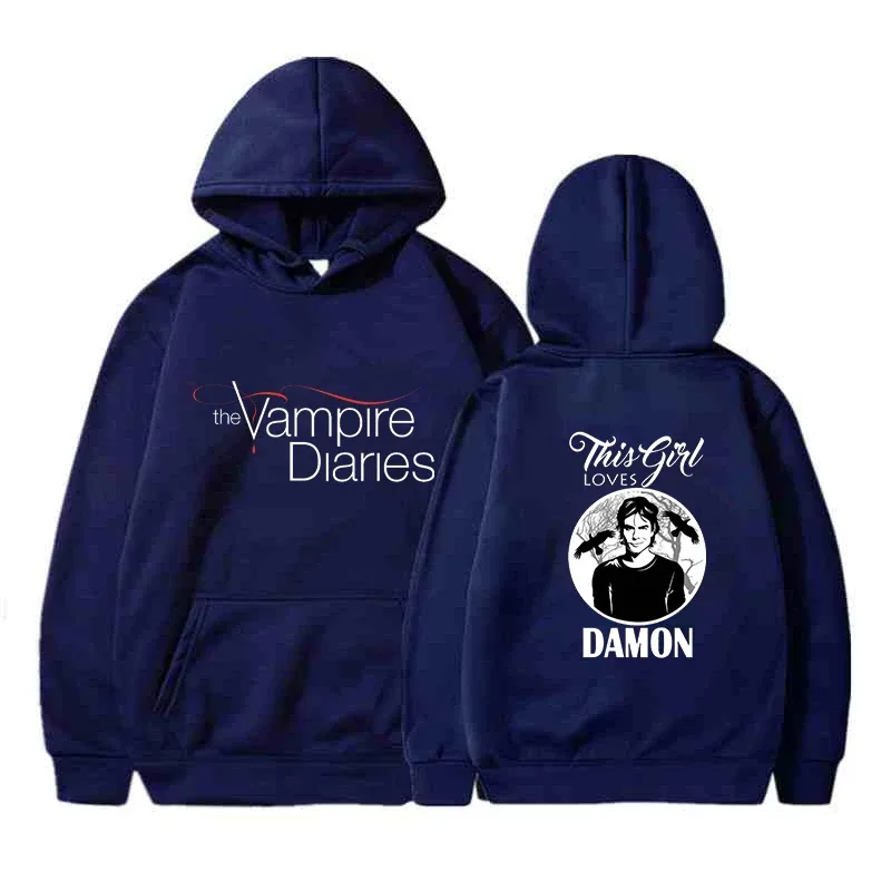 The Vampire Diaries Hoodies Men Clothes Long Sleeve Women Loose Streetwear Autumn Funny Sweatshirt Fashion Casual Hoodies
