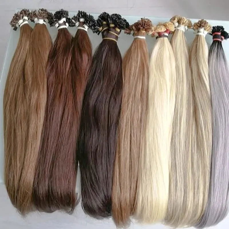Remy Hair 30 Inch Real Remy Flat Tip Extension ng Buhok ng Tao Silky Straight Dark Brown Pre Bonded Keratin Fusion Hair 50 Strands