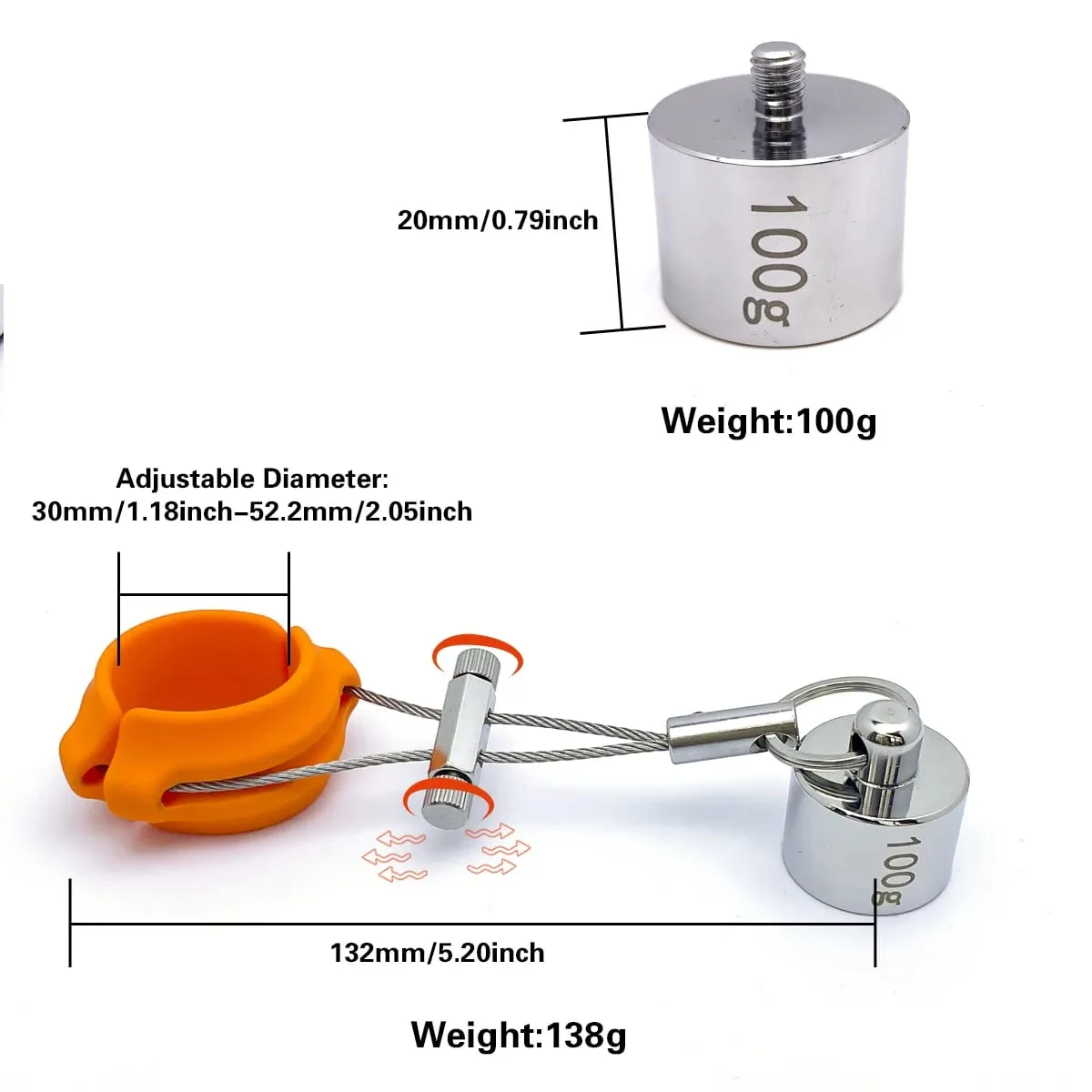 Penis Trainer Weight-Bearing Exercise for Testicles Adjustable Weight Dick Strength Training Sex Toy Adult Men Toys