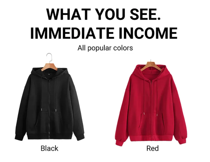 Customized Pattern Logo Diy Men Zipper Hoody Loose Pocket Long Sleeve Fashion Fleece Hoodies Retro Unisex Autumn Clothing