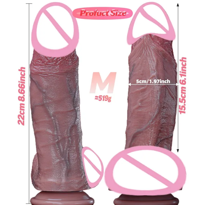 Fat Realistic XXXL Big Dildo Huge Thick Real Skin Silicone Giant Anal Soft Dildos with Suction Cup for Women Men G-spot Sex Toy