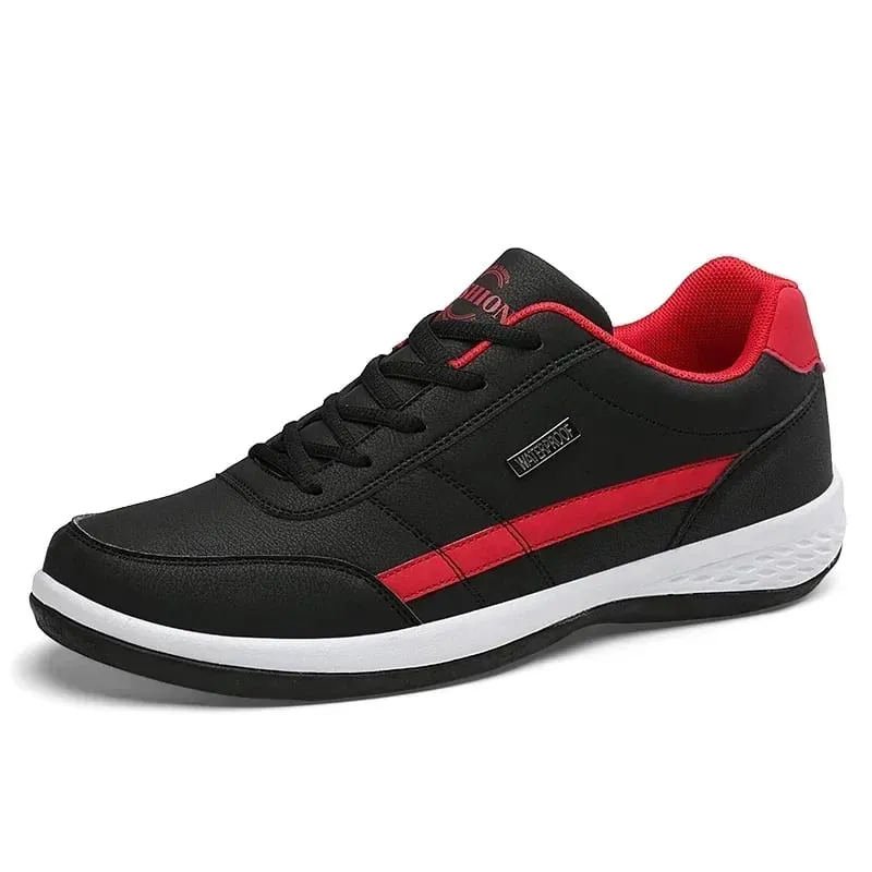 Shoes for Lace Up Footwear Vulcanized Men Leather Sneaker Waterproof Casual Comfortable Men's Sneaker Man Shoe Masculino