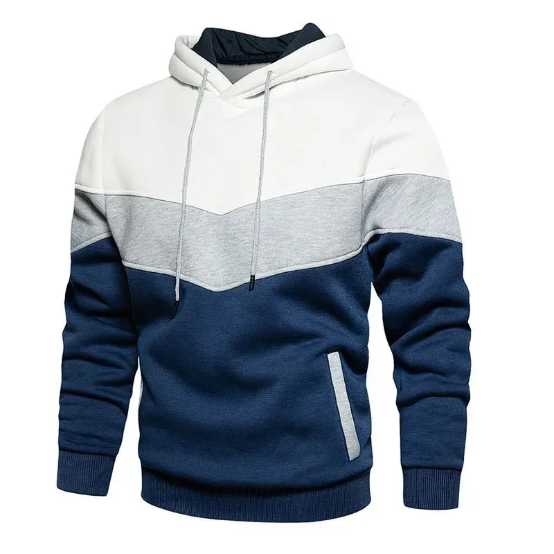 Spring Autumn Fashion splicing Men's Hoodies long sleeve Casual Hoodies Sweatshirts Sweatshirt men tops Pullover