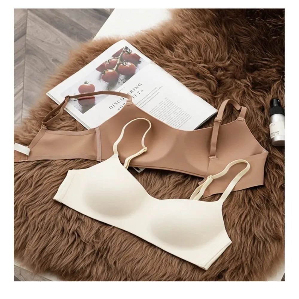 Comfortable Soft Comfort Wireless Bra Breathable Fabric Thin Cup Push Up Bra Non-Wire Elastic Seamless Bra Lingerie Beauty — image 3