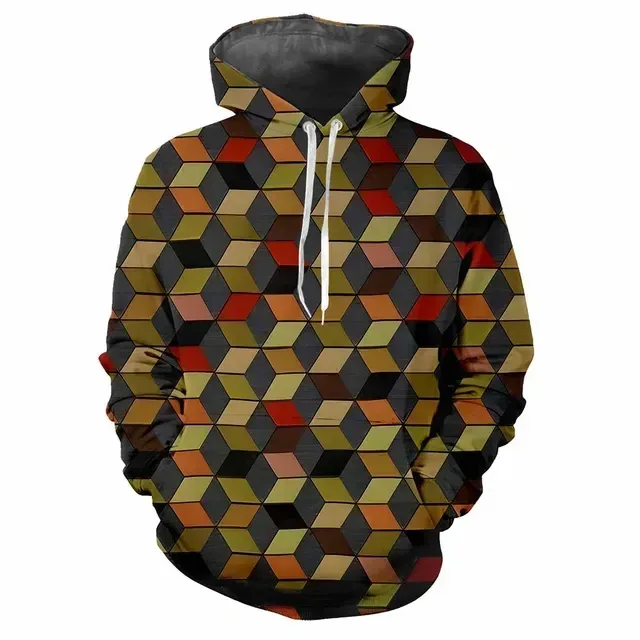Fashion 3D Men's Colors Scottish Men's Hoodie Casual Printed Digital Hip Hop Personalized Hoodie Long Sleeve Tops