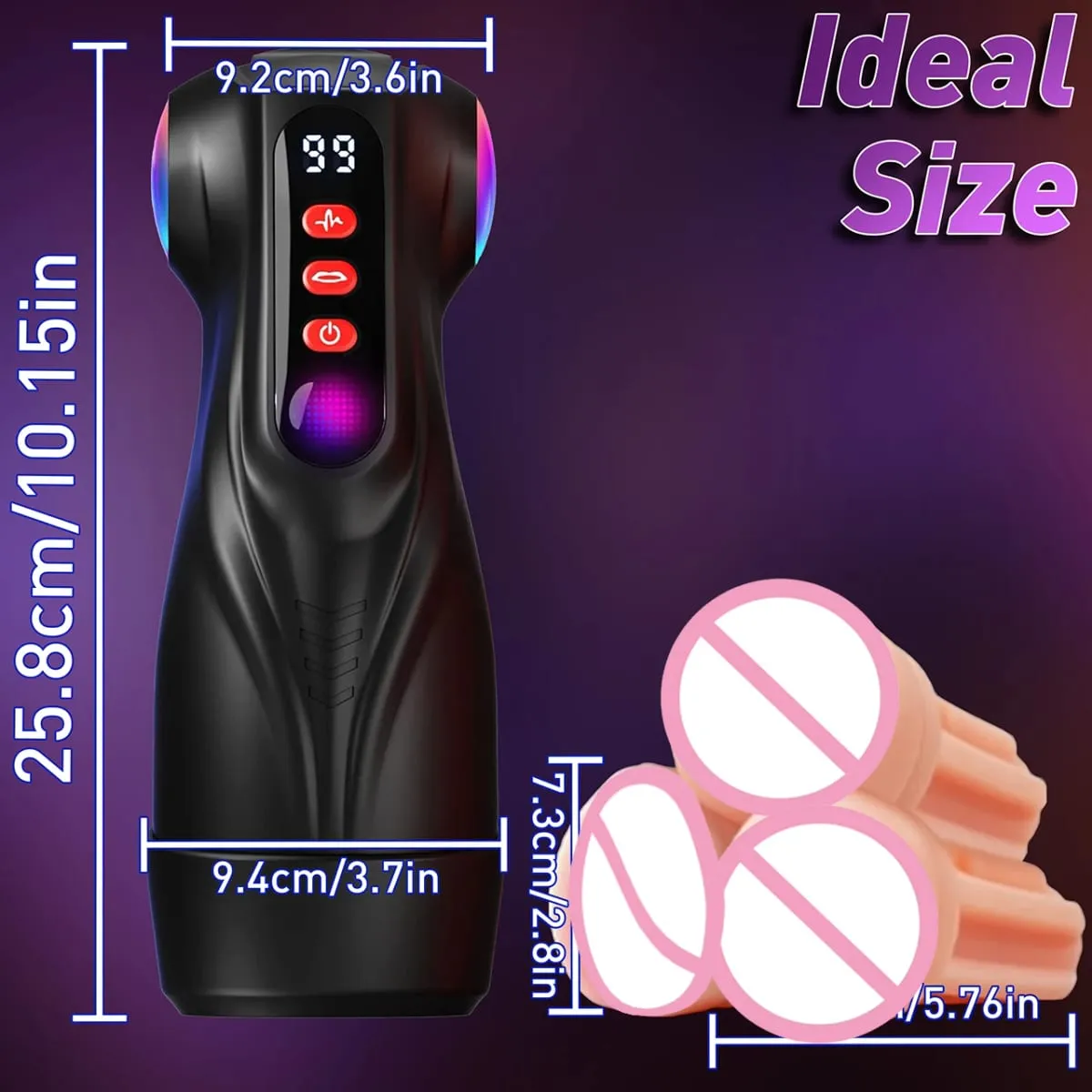 Sex Toys for Men Male Masturbator 3 Sleeves Pocket Pussy Penis Pump with 9 Sucking 9 Vibrating APP Control Adult Supplies 18+