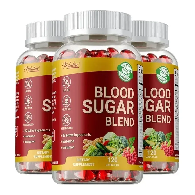 Blood Sugar Blend Capsules - Balanced Blood Sugar Metabolism Improves Hypoglycemia Increases Energy Improves Vitality