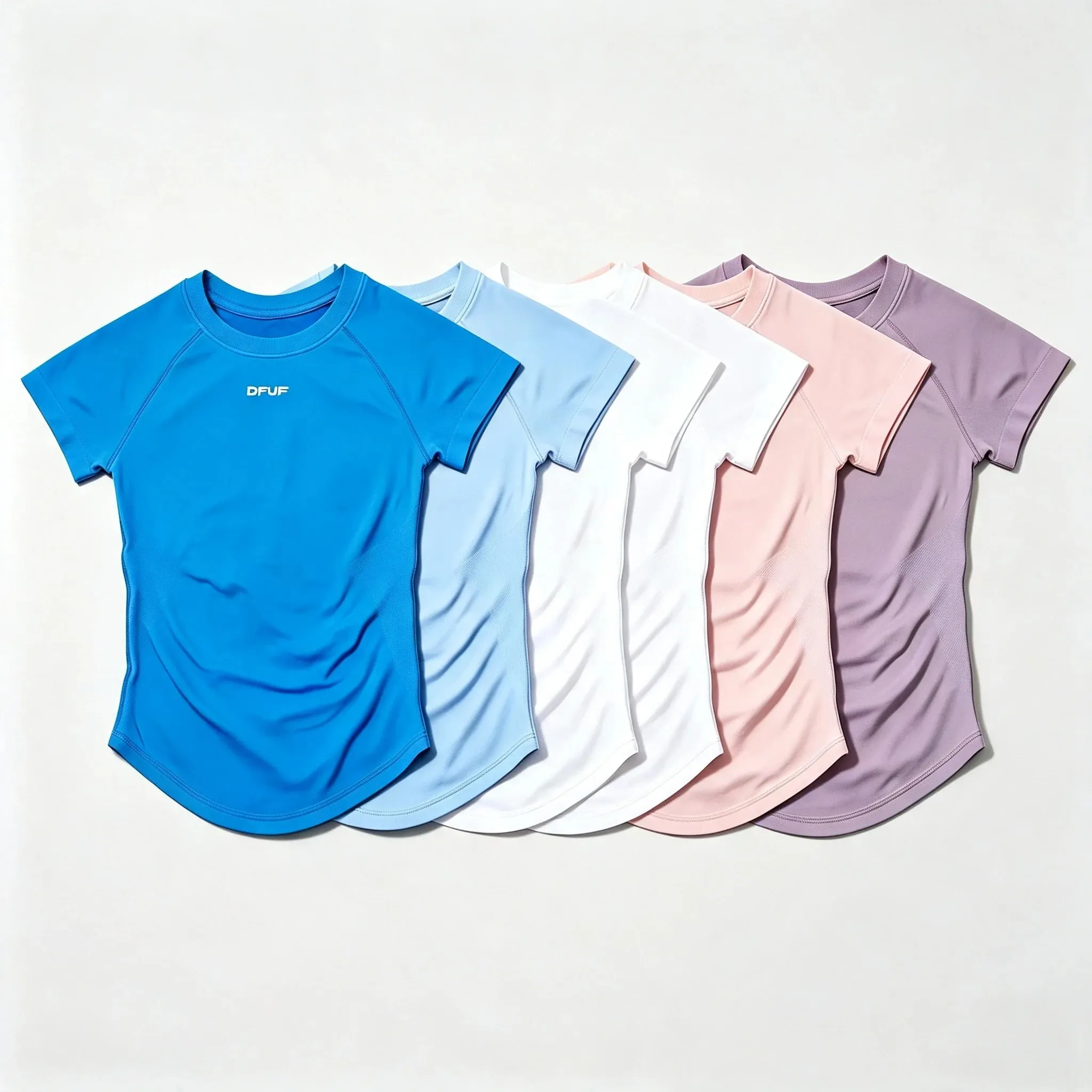 Women Elastic Slim Short Sleeve T-Shirt Soft Breathable Casual Top for Gym Yoga Jogging Fitness Daily Wear