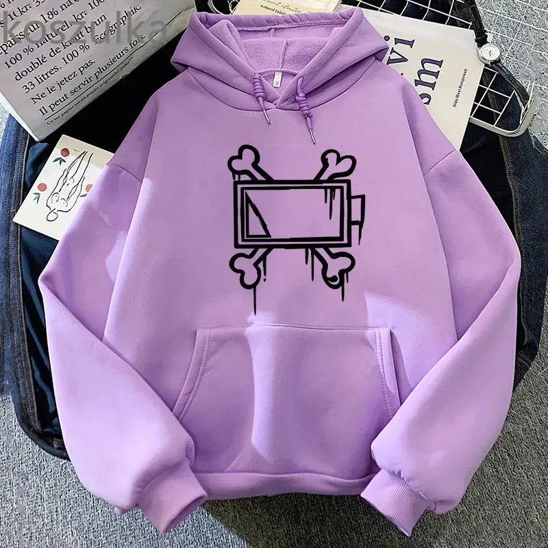 Cool Game Murder Cosplay Hoodie Drones Uzi Doorman Costume Unisex Bone Print Sweatshirt Casual Long Sleeve Hoodies Clothes