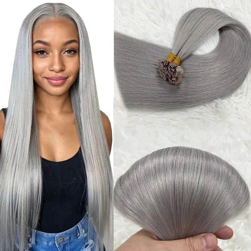 Flat Tip Human Hair Extension Remy Hair 1g/s 18-28 inch Real Remy Silky Straight Black Brown Pre Bonded Keratin Fusion Hair — image 17