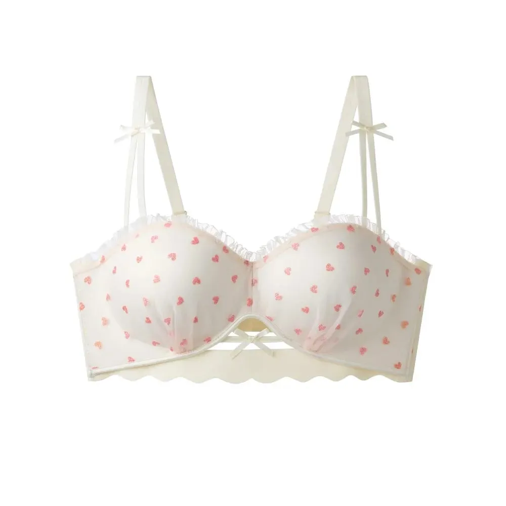 Sutiã push up de renda francesa para busto pequeno, meia xícara anti-sag 2026 novo desejo puro sexy lingerie feminina sutiã 32-38 A-C