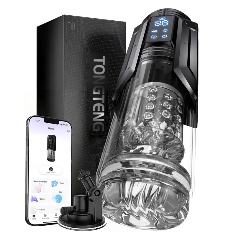 Automatic Male Masturbator Cup 7 Sucking Rotating Licking Thusting APP LED Modes Pocket Pussy Stroker Blowjob Sex Toys For Men