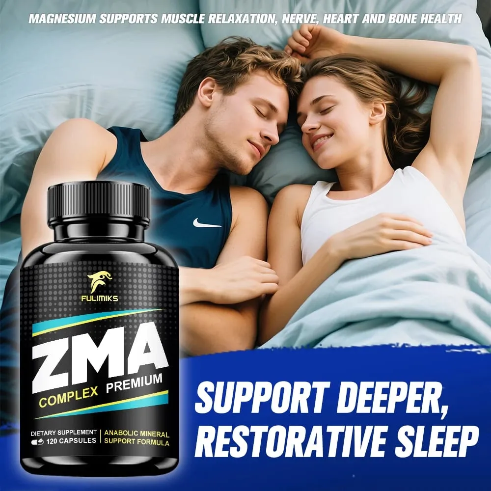 ZMA Supplements Capsules with Zinc Magnesium Vitamin B-6 Support Energy Overall Health Joint Suitable for Men & Women