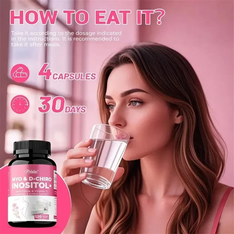 MYO & D-CHIRO INOSITOL - Rig på vitaminer understøtter kvinders sundhed og ovariefunktion forbedrer immunitetshormonbalancen