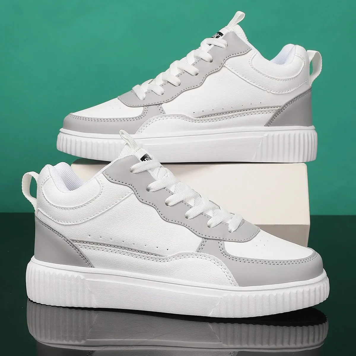Men's High-Top Sneakers Spring and Summer Trendy Men's Gray Youth Student Shoes Fashionable Versatile Casual Low-Top Sneakers