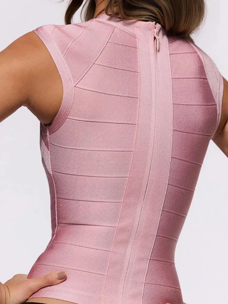 Stylish Solid Bandage Cami Top Striped Square Neck Sleeveless Bodycon Tight Vest Summer 2026 NEW Chic Vacation Party Streetwear