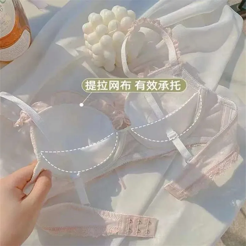 Japansk sød ren vind blonde undertøj kvindelig lille bryst samling anti-sag ny pige Lolita bh sæt