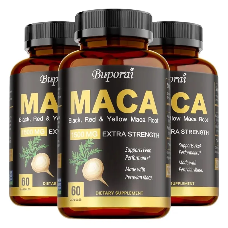 Maca Capsules - Reduce Fatigue Hormone Balance Regulate Mood Improve Athletic Performance Increases Energy and Endurance