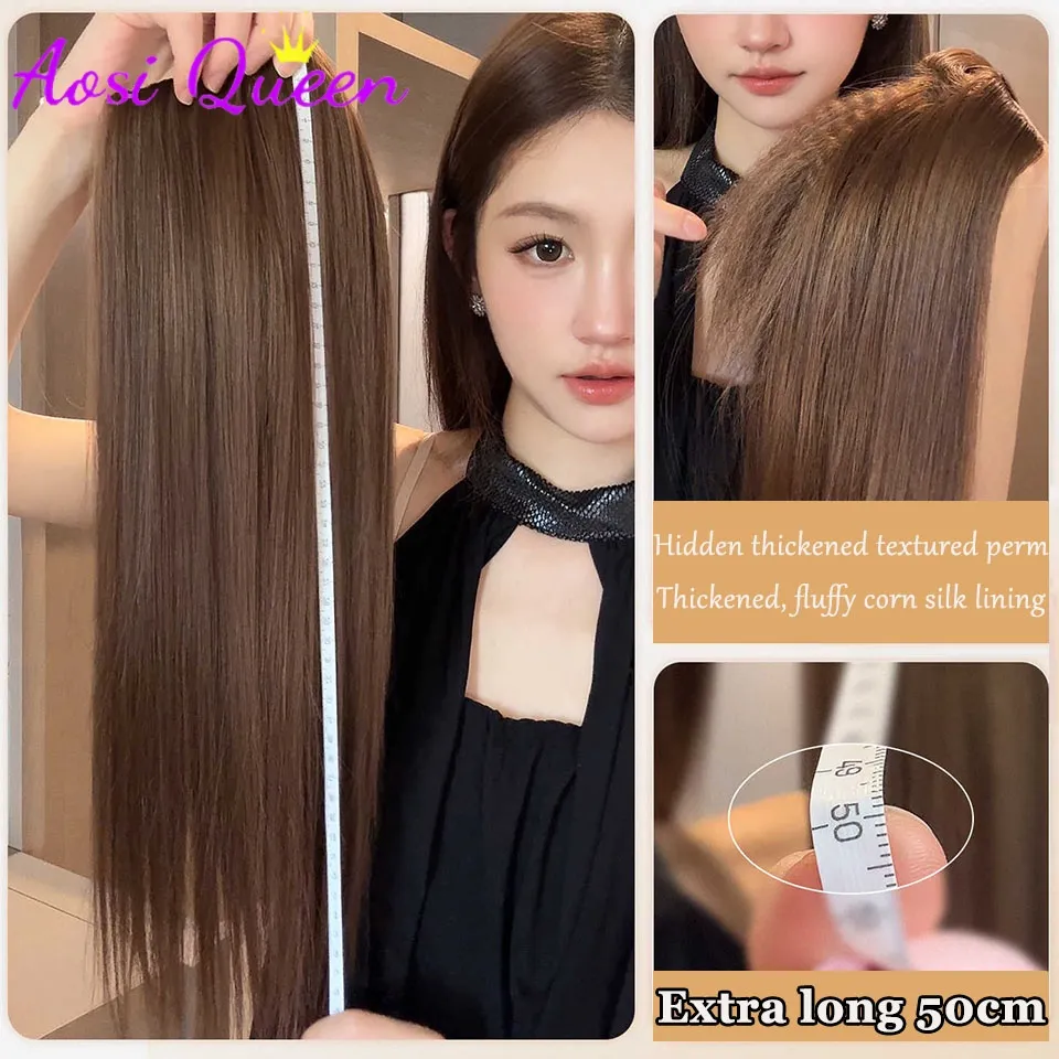 Fluffy Invisible Seamless Hair Pads Women Clip in Hair Extension Lining of Natural Hair Top Side Cover Piece Synthetic Pads