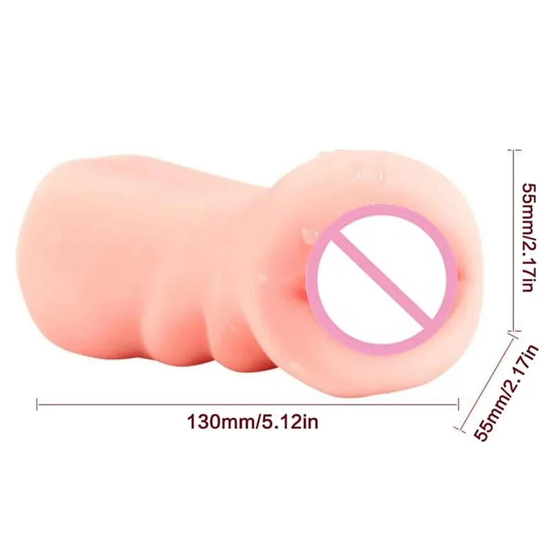 New 4D Realistic Deep Throat Male Masturbators Pocket Pussy Stroker Tight Silicone Mouth Vagina Anal Oral Sex Adult Toys for Men