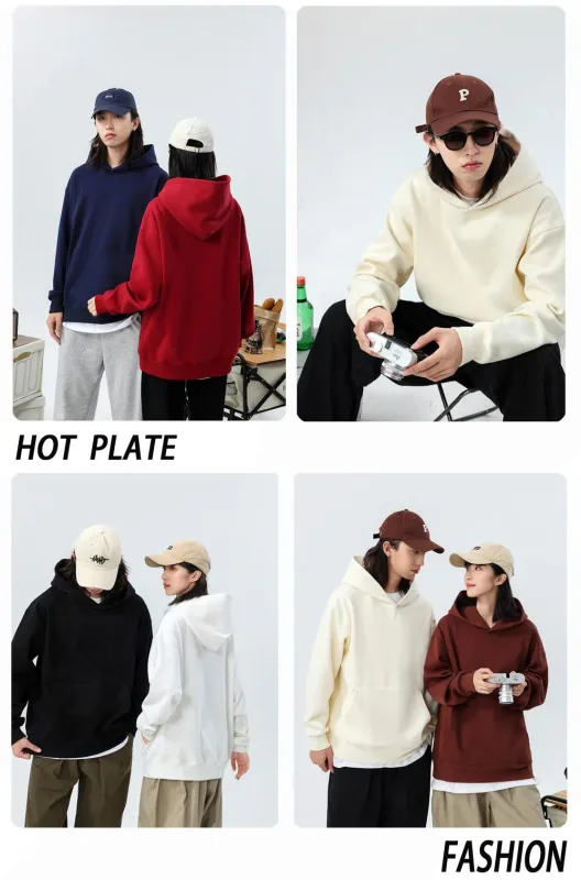 2026 New Men'sSweatshirt Casual Streetwear Pullovers Sport Fitness Pocket Hoodies Multi Color