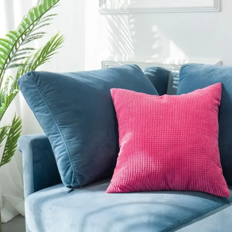 Solid Luxury Square Cushion Cover 30x50/40x40/45x45/50x50cm Soft Decorative Throw Pillow Case for Sofa Car Home