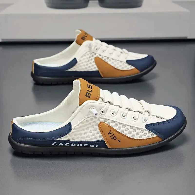 Moda uomo Mezze Pantofole con suola morbida Estate Uomo Trendy Fondo Scarpe casual Suola morbida Sneakers Zapatos De Hombre Plus Size 48