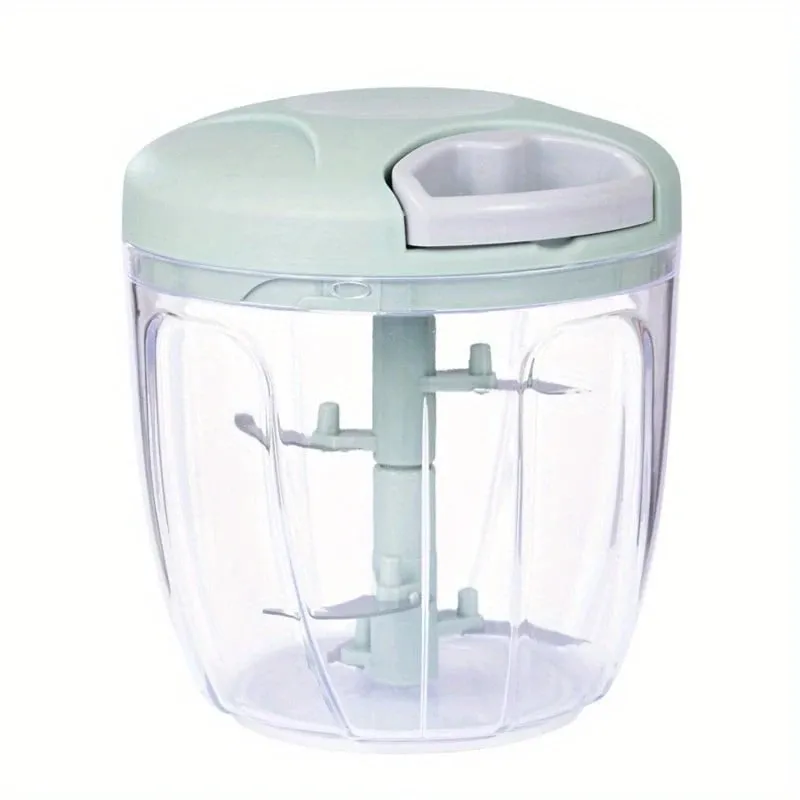 Garlic Mincer Hand Cutter - Hand Pull String Food Processor Vegetable Chopper - for Onion Ginger Fruits Nuts Dishwasher Safe