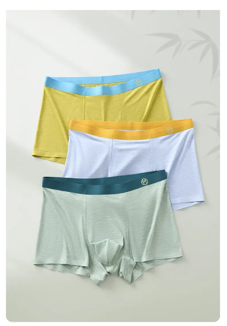 3pcs Bamboo Fiber Man Underwear Comfortable Breathable Men Boxers Regenerated Fibers Underpants L XL XXL 3XL 4XL Man Panties