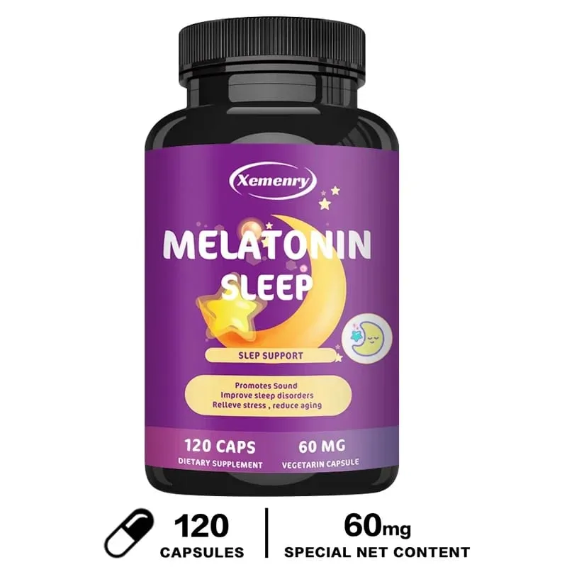Viên nang Melatonin - Hỗ trợ giấc ngủ giúp bạn ngủ nhanh hơn Tăng cường sức khỏe giấc ngủ và cải thiện chất lượng giấc ngủ