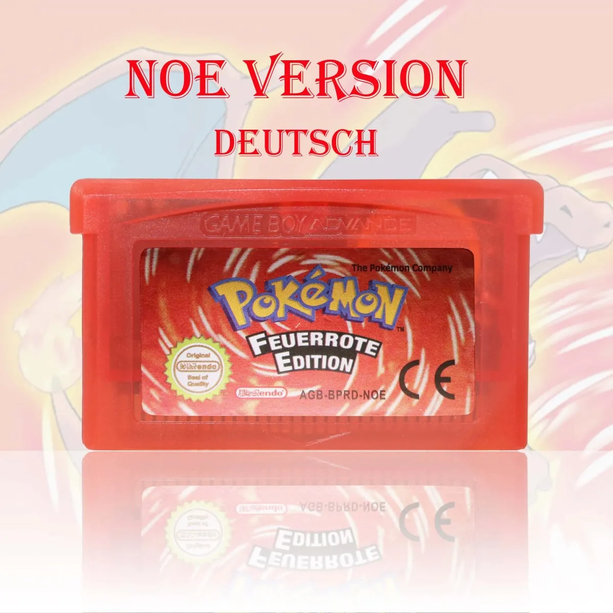 GBC/GBA NOE Version Pokemon Kristall/Smaragd/Feuerrote/Blattgrune/Rubin Game Cartridge Video Game Card High Quality With Battery