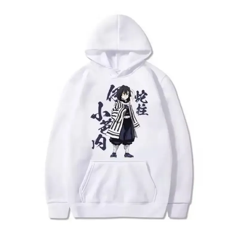 Casual Cool Anime Men Women Sweatshirts Demon Slayer Iguro Obanai Plus Size Hoodie Harajuku Unisex Graphic Printed Hooded
