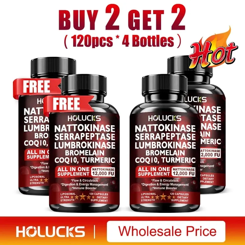 Nattokinase Supplement Supports Blood Flow Heart Health & Healthy Circulation Digestive Aid Boosts Cellular Energy