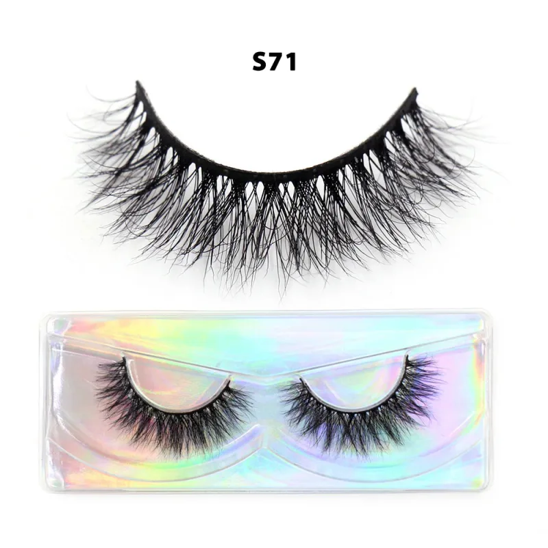 Short Natural 3D Mink Lashes Fluffy Wispy Fake Eyelashes Crisscross False Lashes Eyelash Extension Makeup