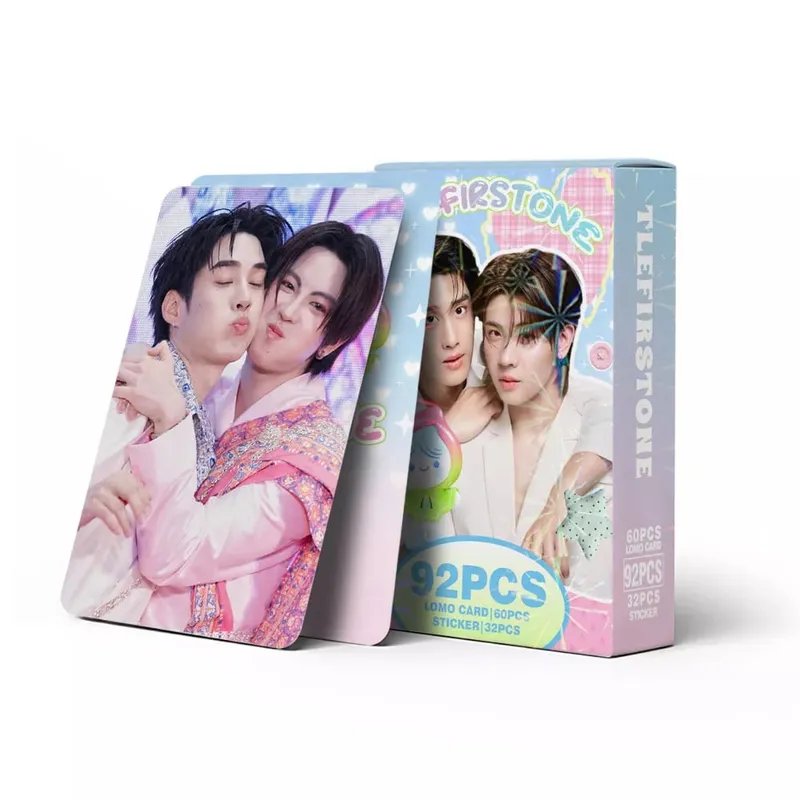92PCS TLE FIRSTONE Thai Celebrity LOMO Photocards Set with Mini Stickers HD Printed Star Fan Collection Gift