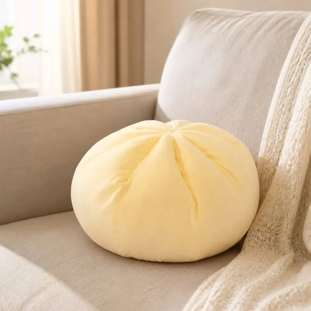 Portable Material Steamed Bun Cushion PP Cotton Filled 45cm Size Throw Pillows Cute Design Soft Texture Cushion For Men