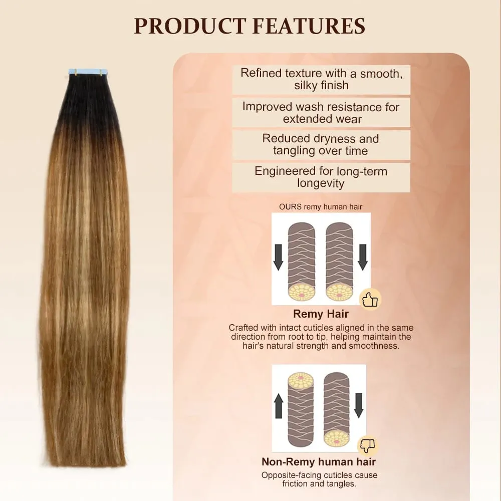 100% Real Human Natural Hair Tape in Human Hair Extensions Vietnamese Hair Straight Strong Adhesive Skin Weft For Women