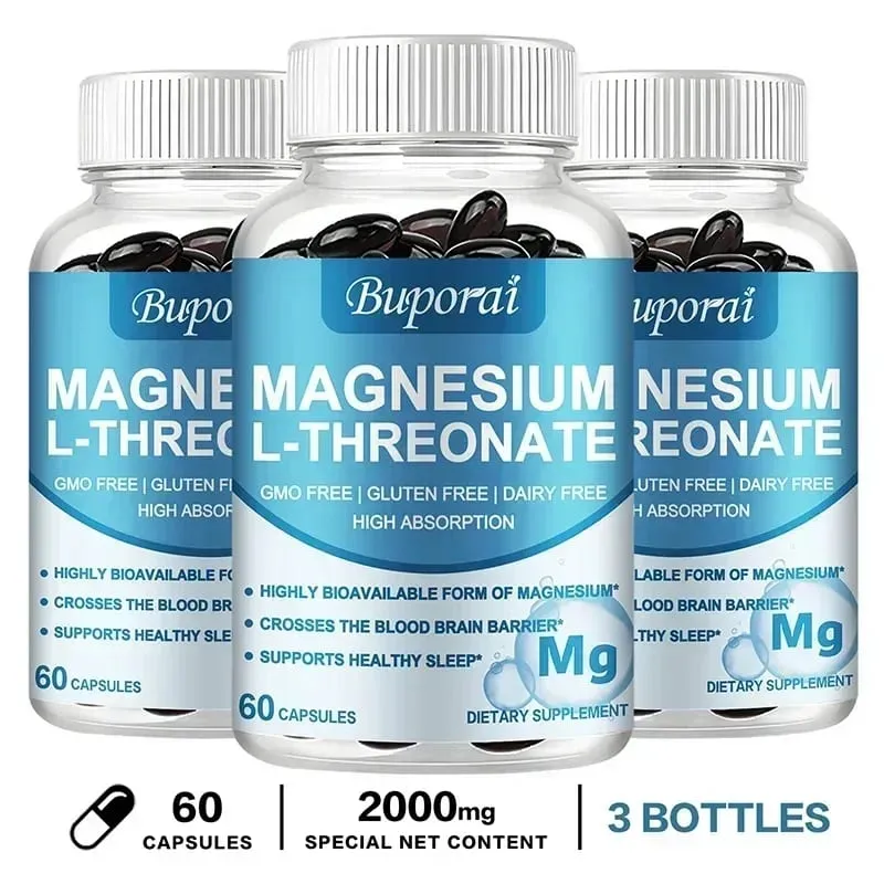 Magnesium L Threonate Supplement - Muscle Strength Bone and Joint Health Focus and Memory Enhancer Supports Nerve FunctionSup