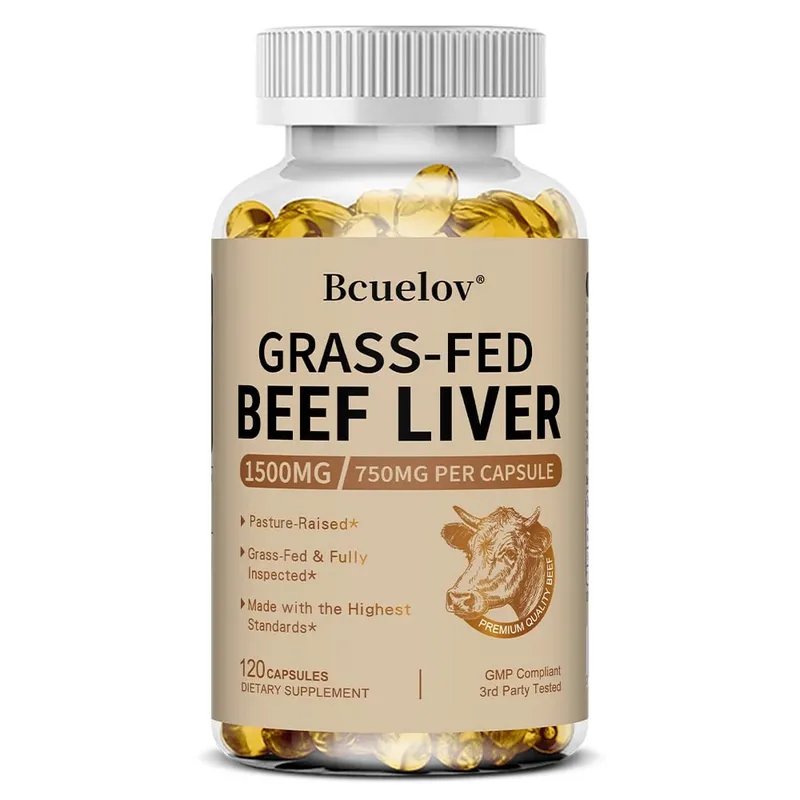 New Zealand Grass-fed Dried Beef Liver Capsules To Support Heart Brain Blood Liver Health and Immune System 120 Capsules