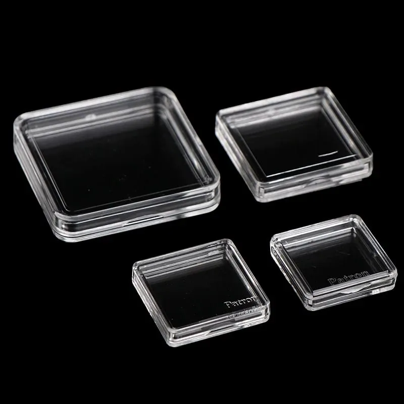 Z. 10PCS Square Clear Plastic Protector Containers Case For Token Board Game Holder Boxes Cards Collection