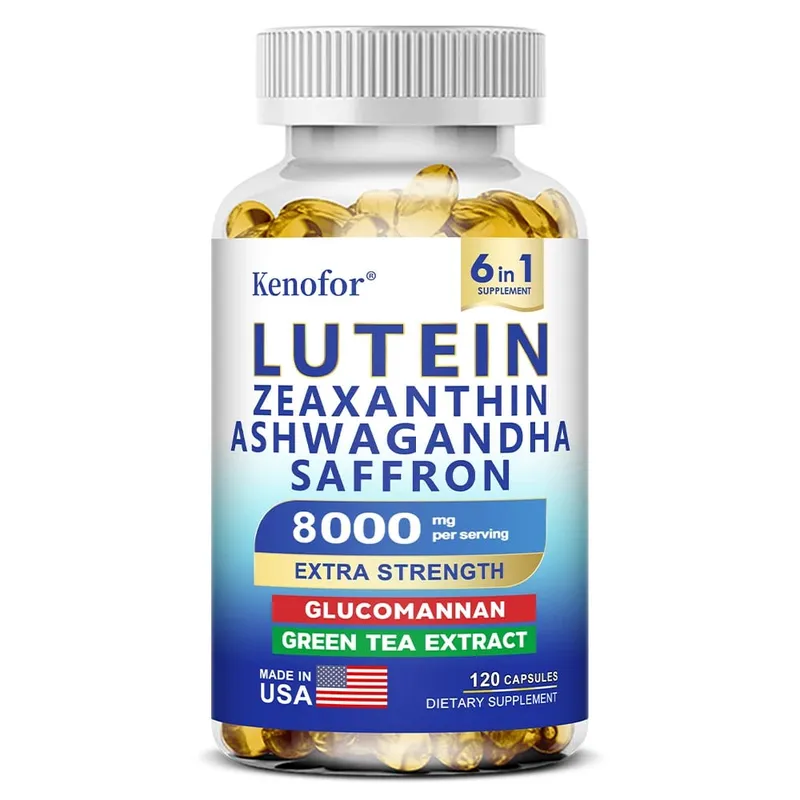 Lutein & Zeaxanthin Supplement 8000 Mg Eye Vitamins with Saffron for Adults Eye Health Supplement To Support Vision and Eyes