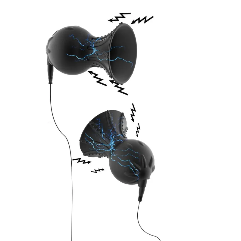 Electric Shocker Breast Pump Enlargement For Women Nipple Sucker Clitoris Suction Bondage E-stim Erotic Sex Toy Bdsm