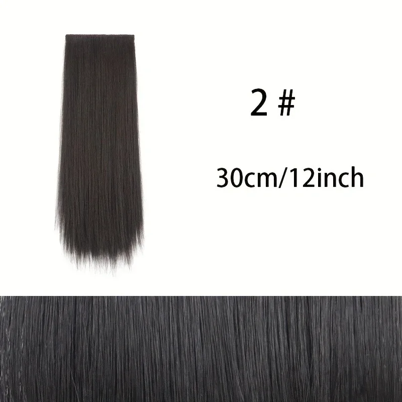 10cm/20cm/30cm Synthetic Short Straight Pad Invisible Hair Extension Lining of Hair Top Side Cover Hairpiece for Women