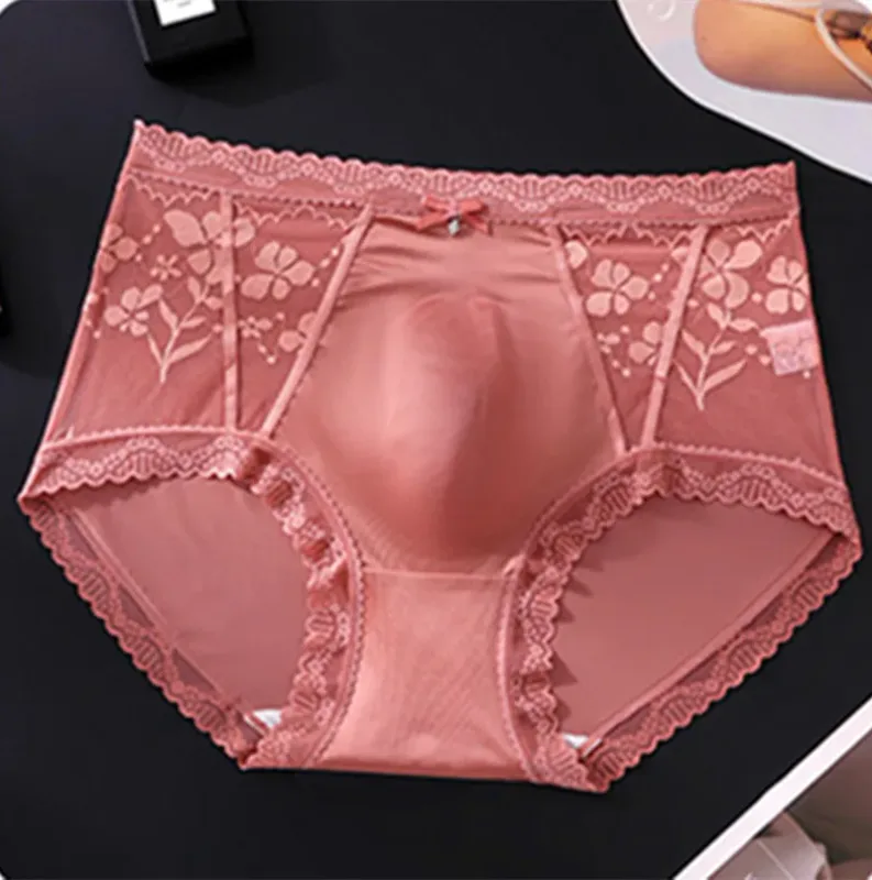 Adults 18 plus men's underwear Thin mesh calzoncillos hombre lace sexy lingeries for man seamless bare feel cuecas masculina